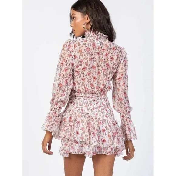 Princess Polly Guetta Mini Dress - Ditsy Floral - White/Pink - US Size 4 - NWT - Picture 2 of 14
